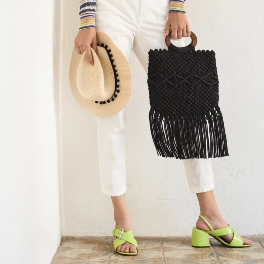 Danielle Nicole Macrame Handbag